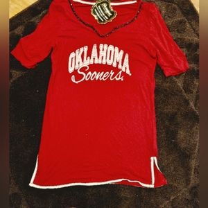 Ladies OU beaded trim Blouse.